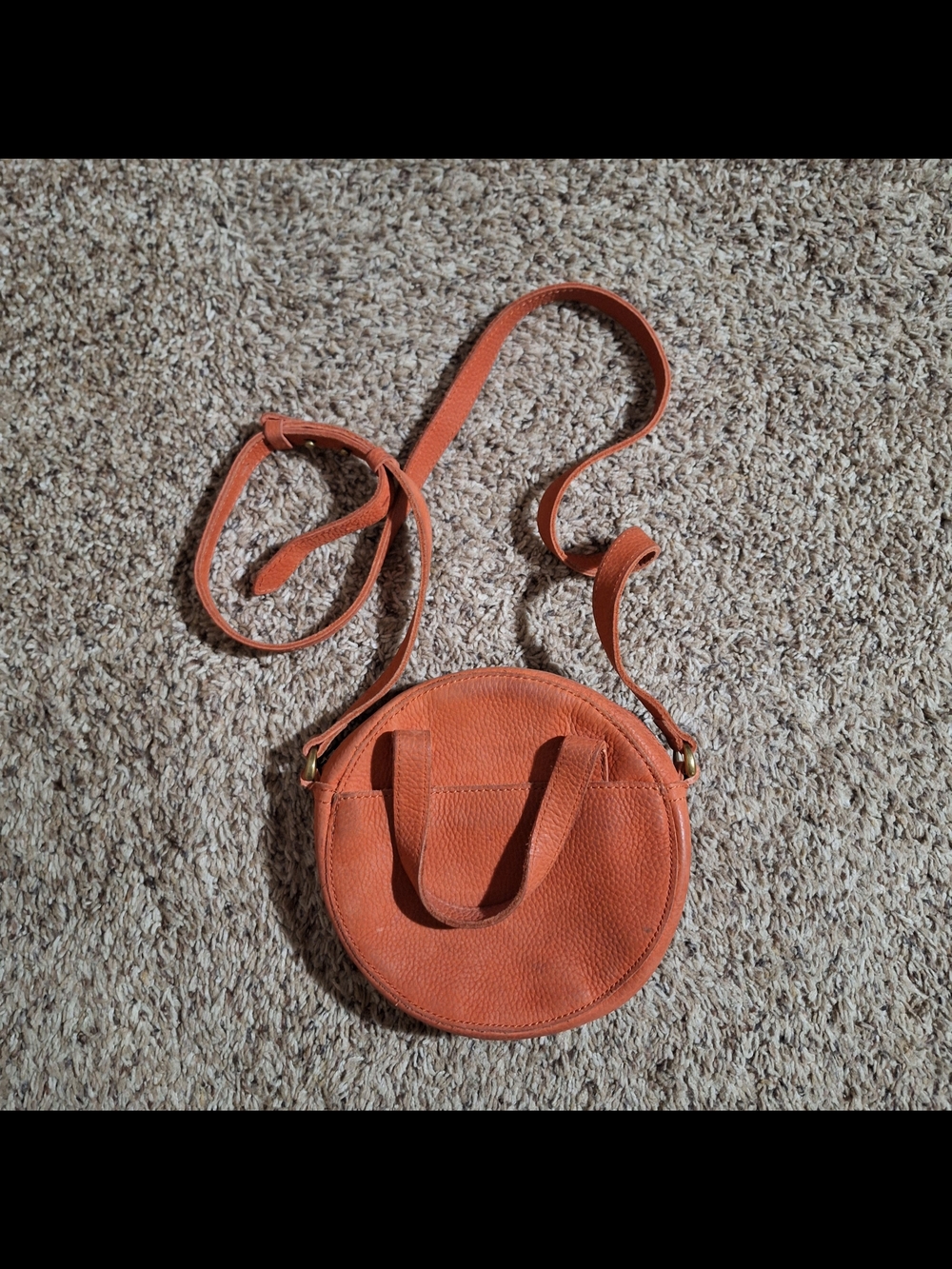 Madewell The Juno Circle Crossbody Bag in Leather - Burnt Orange